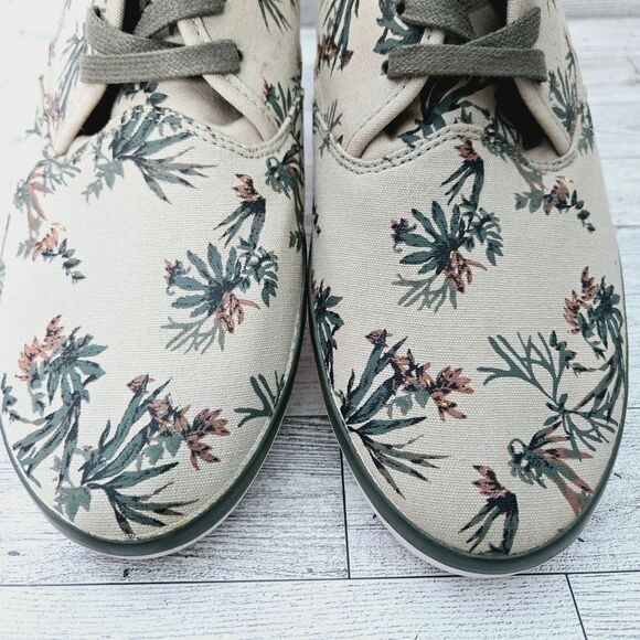 Quicksilver Canvas Tie Sneakers Shorebreak Print Men's Size 11 - Picture 6 of 12